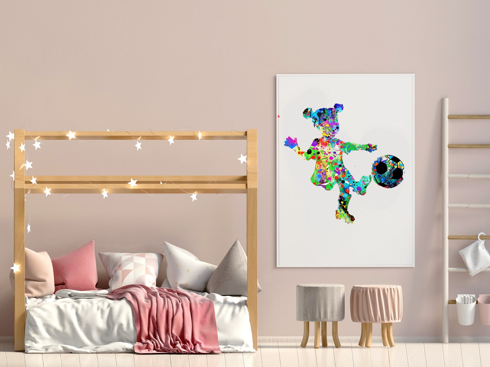 Soccer Print Gift Soccer Girl Printable Soccer Wall Art | Etsy