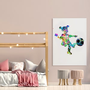 Soccer Print Gift, Soccer Girl Printable, Soccer Dorm Art, Soccer Dorm ...