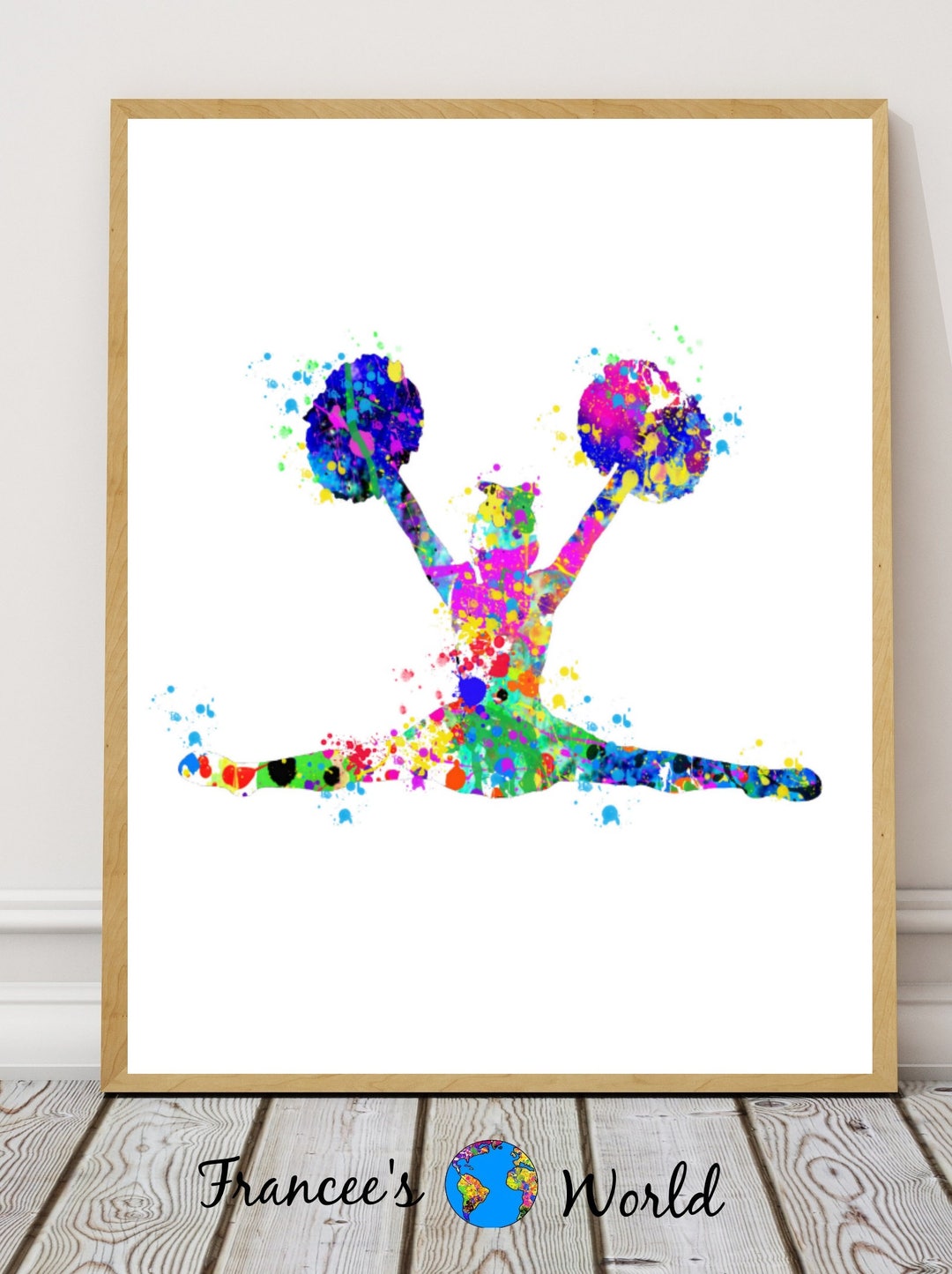 Cheerleader Printable , Cheerleader Print, Cheerleader Watercolor ...