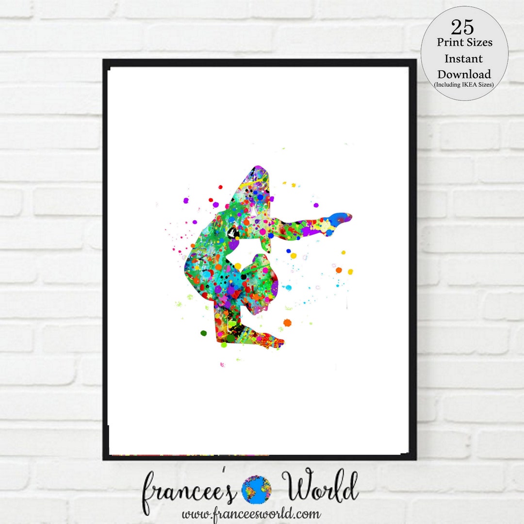 Gymnastics Print Toddler Gymnast Little Girl Gymnastics Little Girl ...