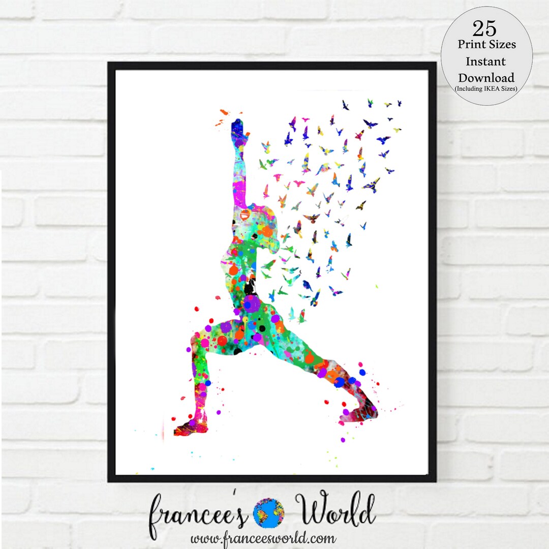 Yoga Print Yogi, Yoga Printable,yoga Warrior Pose, Yoga Studio Art Yoga ...