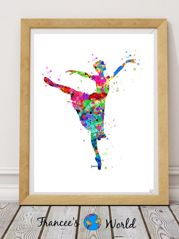 Ballerina Printable Ballet Print, Ballerina Watercolor, Ballerina Painting, Ballet Decor, ballet party, ballerina gift, ballet birthday gift Il_570xn