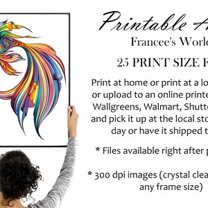 Fish Print, Colorful Fish, Fish Art, Beta Fish, PRINTABLE, Fish Decor ...