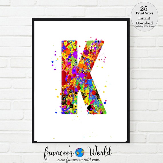 letter k wall decor letter k print letter poster printable etsy canada