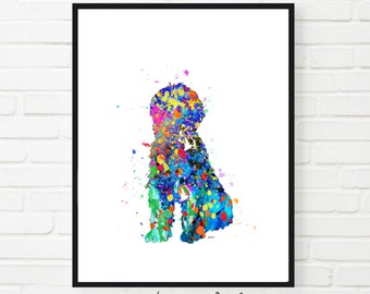 Golden Doodle Watercolor Art Print: Colorful Dog Lover Gift (Digital Download)