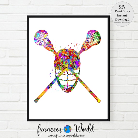 Boy Lacrosse Print Male Lacrosse Print Lacrosse Gift Printable 