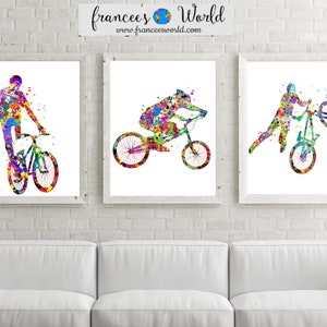 BMX Gift, BMX Bike Printable, bmx Decor, extreme sports, bmx bike art, instant download,Teen Room, bmx bike poster,,Kids Room set of 3