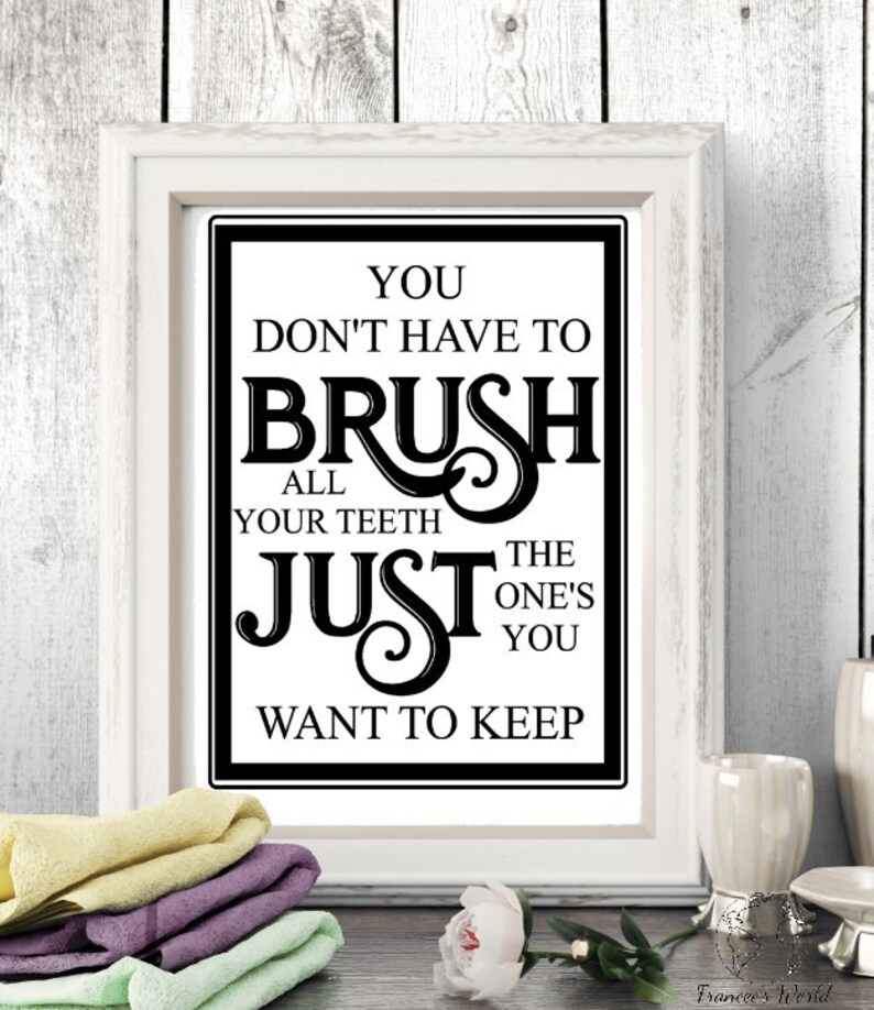 Funny Bathroom Art Prints: Vintage Restroom Decor Set (Digital Download) image 6