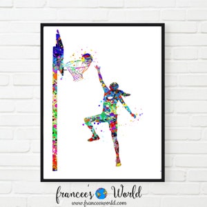 Girl Basketball player, Basketball PRINTABLE Art, girl basketball lay up, gift for girl, girl Basketball poster, baller, sport gift for girl