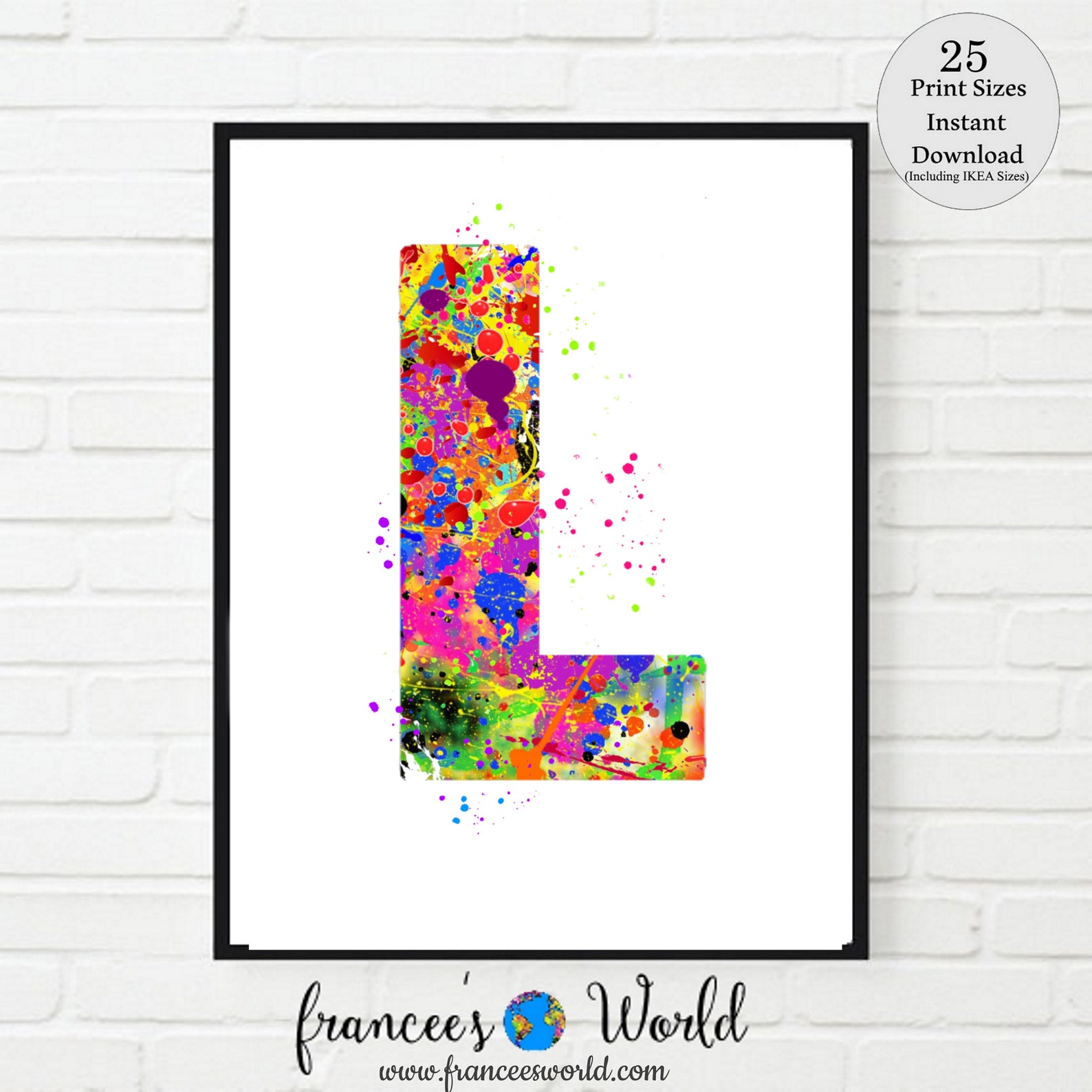 Letter L Wall Decor Letter L Print Letter Poster PRINTABLE Etsy