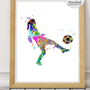 Soccer Prints, Soccer Girl Art, Set of 12 Prints Soccer Dorm Art ...