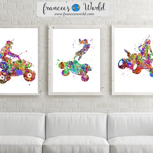 ATV Quad Print, Off Road vehicle, PRINTABLE, Atv Poster, Boy Atv Quad, Set of 3, 4 wheeler, Quad poster, Off Road racing, Atv race, Quad Art