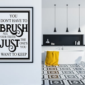 Funny Bathroom Art Prints: Vintage Restroom Decor Set (Digital Download) image 7