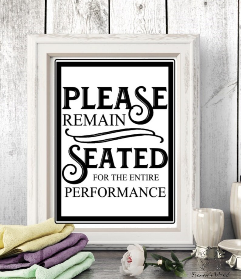 Funny Bathroom Art Prints: Vintage Restroom Decor Set (Digital Download) image 5