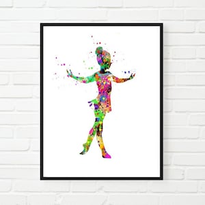 Girl Ballerina gift Art Print Digital Art Print,girl gift Dorm Decor Home Decor Instant Download Printable Ballet Nursery Art girls room art