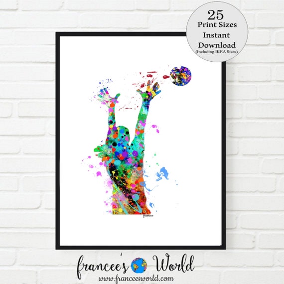 Volleyball Gift Volleyball Print Girl Volleyball Decor Volleyball Printable Teen Room Girl Volleyball Art Kids Room Decor Volleyball Art
