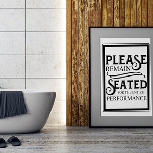Funny Bathroom Art Prints: Vintage Restroom Decor Set (Digital Download) image 8