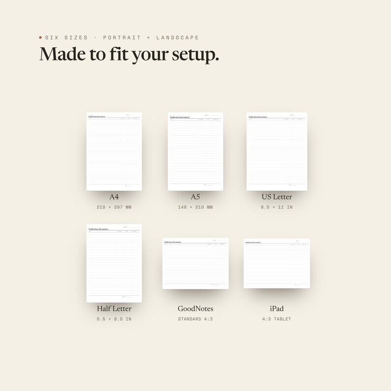 Collection Inventory Planner Insert | Collection Log | GoodNotes iPad PDF | Digital Download image 4