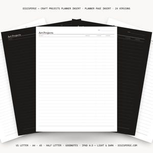 趣味トラッカー | クラフトプロジェクトトラッカー | GoodNotes + iPad PDF | 即時ダウンロード