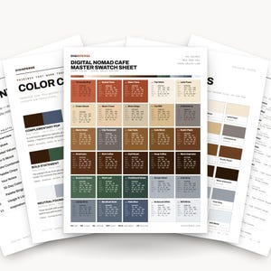 Digital Nomad Cafe Color Palette | 30 Procreate Swatches, ASE (Digital Download)