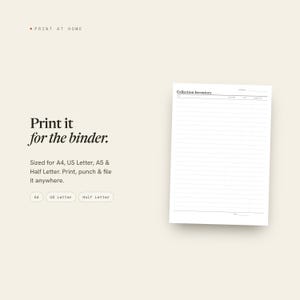 Collection Inventory Planner Insert | Collection Log | GoodNotes iPad PDF | Digital Download image 7