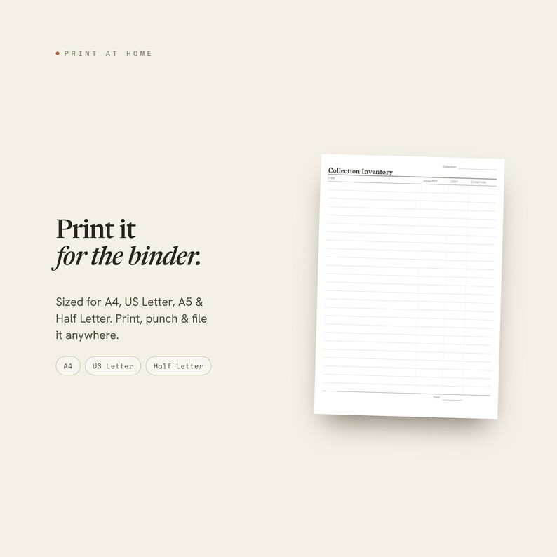 Collection Inventory Planner Insert | Collection Log | GoodNotes iPad PDF | Digital Download image 7