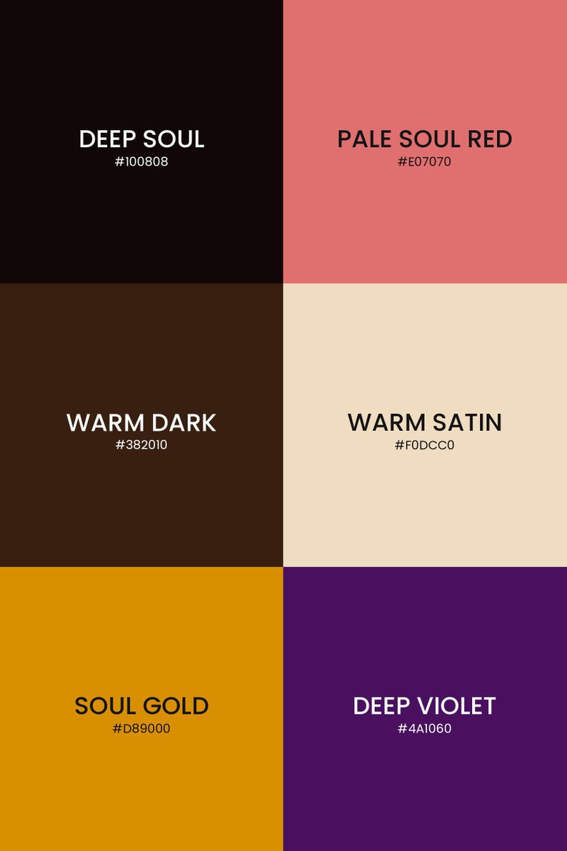 Soul and R&B Color Palette | 30 Colors | Hex RGB CMYK | Procreate ...