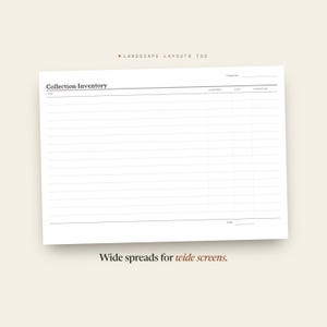 Collection Inventory Planner Insert | Collection Log | GoodNotes iPad PDF | Digital Download image 15
