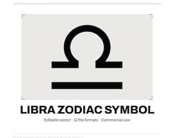 Libra SVG PNG | Zodiac Graphic 12 File Formats | Cricut Silhouette Sublimation Digital Download