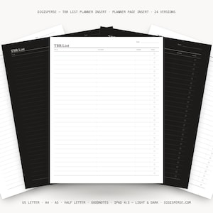 Reading Log | TBR List | GoodNotes + iPad PDF | Instant Download