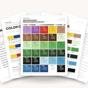 Amazon Basin Color Palette | 30 Colors | Hex RGB CMYK | Color Guide | Procreate Swatches + ASE | Digital Download