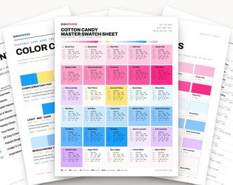 Cotton Candy Color Palette | 30 Procreate Swatches, ASE, PDF Guide (Digital Download)
