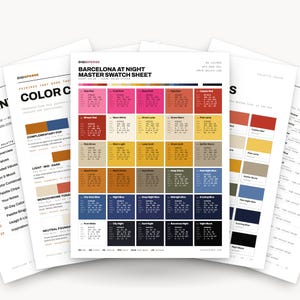 Barcelona At Night Color Palette | 30 Procreate Swatches, HEX, RGB, CMYK (Digital Download)