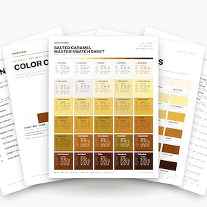 Salted Caramel Color Palette | 30 Colors | Hex RGB CMYK | Color Guide | Procreate Swatches + ASE | Digital Download