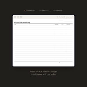 Collection Inventory Planner Insert | Collection Log | GoodNotes iPad PDF | Digital Download image 5