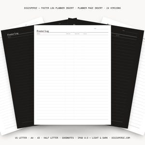 Planificador de mascotas / Foster Log / GoodNotes + iPad PDF / Descarga instantánea