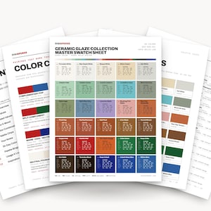 Farbpalette der Keramikglasur-Kollektion | 30 Farben | Hex RGB CMYK | Procreate-Farbfelder + ASE | Digitaler Download