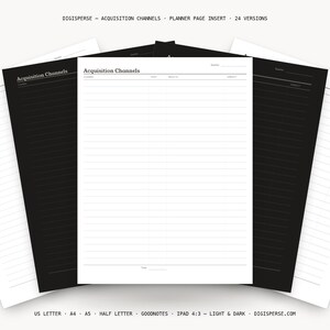 Lead Tracker Printable | Growth Channel + CAC Log | GoodNotes + iPad PDF | Instant Download