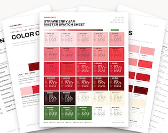 Strawberry Jam Color Palette | 30 Procreate Swatches, ASE, PDF Guide (Digital Download)