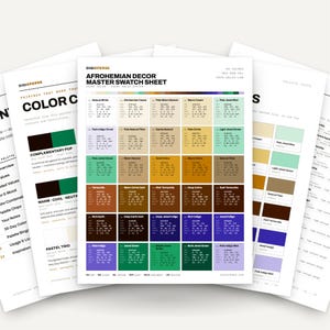 Rich Earthy Color Palette for Boho African Art and Eclectic Home Branding, 30 Afrohemian Hues, Procreate Swatches