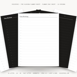 Time Blocking Planner Insert | Study Planner | GoodNotes iPad PDF | Digital Download