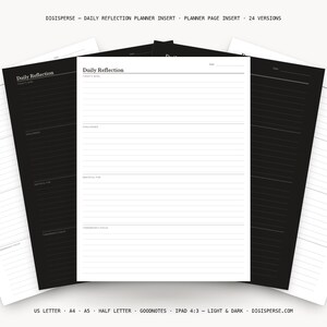 Daily Reflection Planner Insert | Goal Planner | GoodNotes iPad PDF | Digital Download