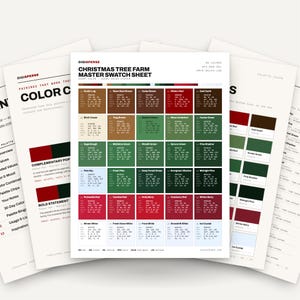 Christmas Tree Farm Color Palette | 30 Colors | Hex RGB CMYK | Procreate Swatches + ASE | Digital Download