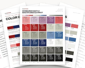 Brand Color Palette | 30 Edinburgh Castle Stone Grey Hues for Gothic Heritage Design
