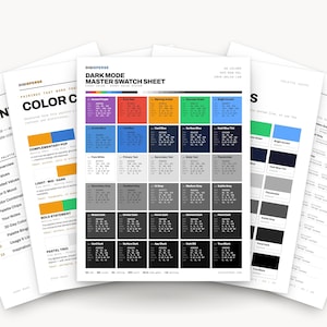 Dark Mode Color Palette | 30 Procreate Swatches, HEX, RGB, CMYK (Digital Download)