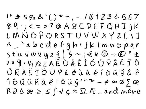 Rushed Und Schlampige Schrift Otf Ttf Cricut Oder Etsy