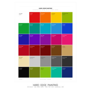 Hard-Edge Painting Color Palette | 30 Colors | Hex RGB CMYK | Color Guide | Procreate Swatches + ASE | Digital Download