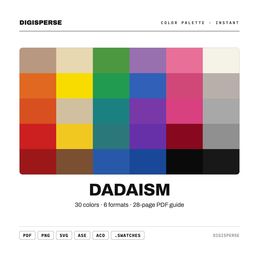 Dadaism Color Dadaism Color Palette | 30 Colors | Hex RGB CMYK | Color Guide ...