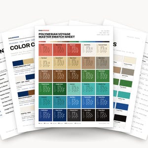 Polynesian Voyage Color Palette | 30 Colors | Hex RGB CMYK | Color Guide | Procreate Swatches + ASE | Digital Download