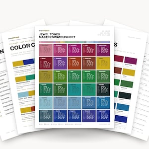 Paleta de colores Tonos Joya / 30 muestras para Procreate, guía HEX RGB CMYK (Descarga digital)